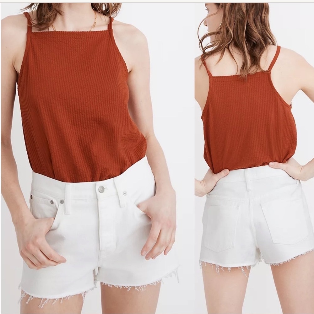 Madewell Relaxed Denim Shorts White Size 28